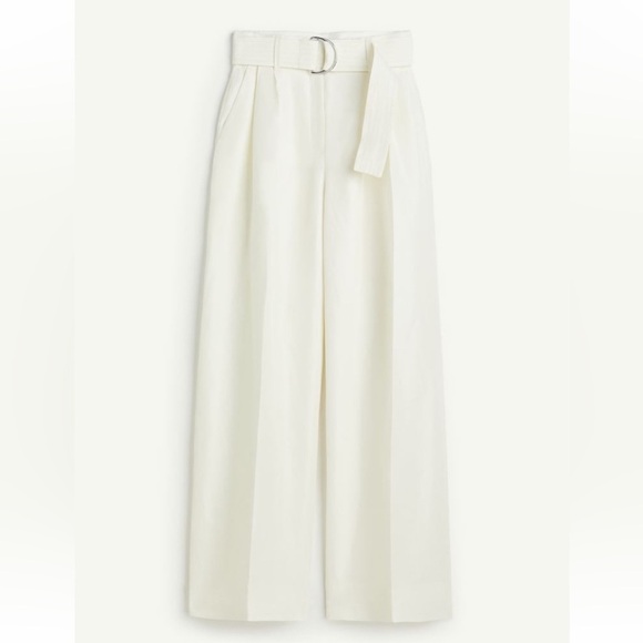 H&M LINEN-BLEND PANTS WITH BELT SiZE 18 NWT - Picture 2 of 8
